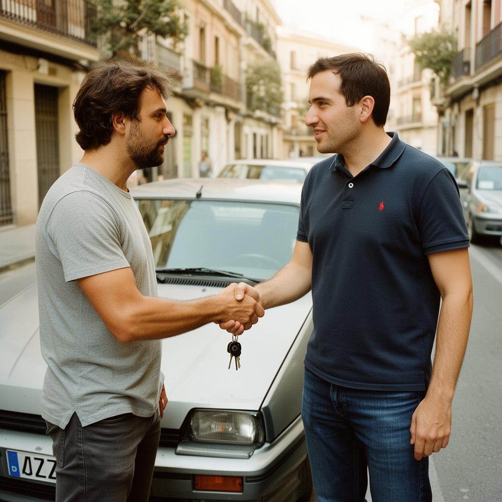 Apretón de manos al cerrar la compra